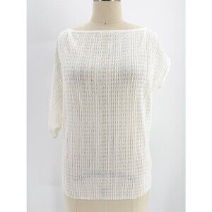 Wolford white lace stretchy top shirt sz L